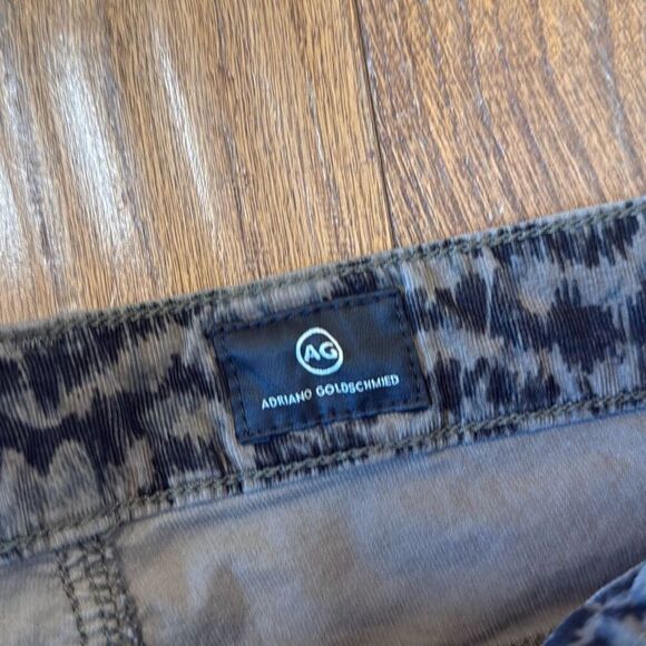 Ag Adriano Goldshmied the Farrah high rise velvet printed pant 29 - Picture 5 of 13